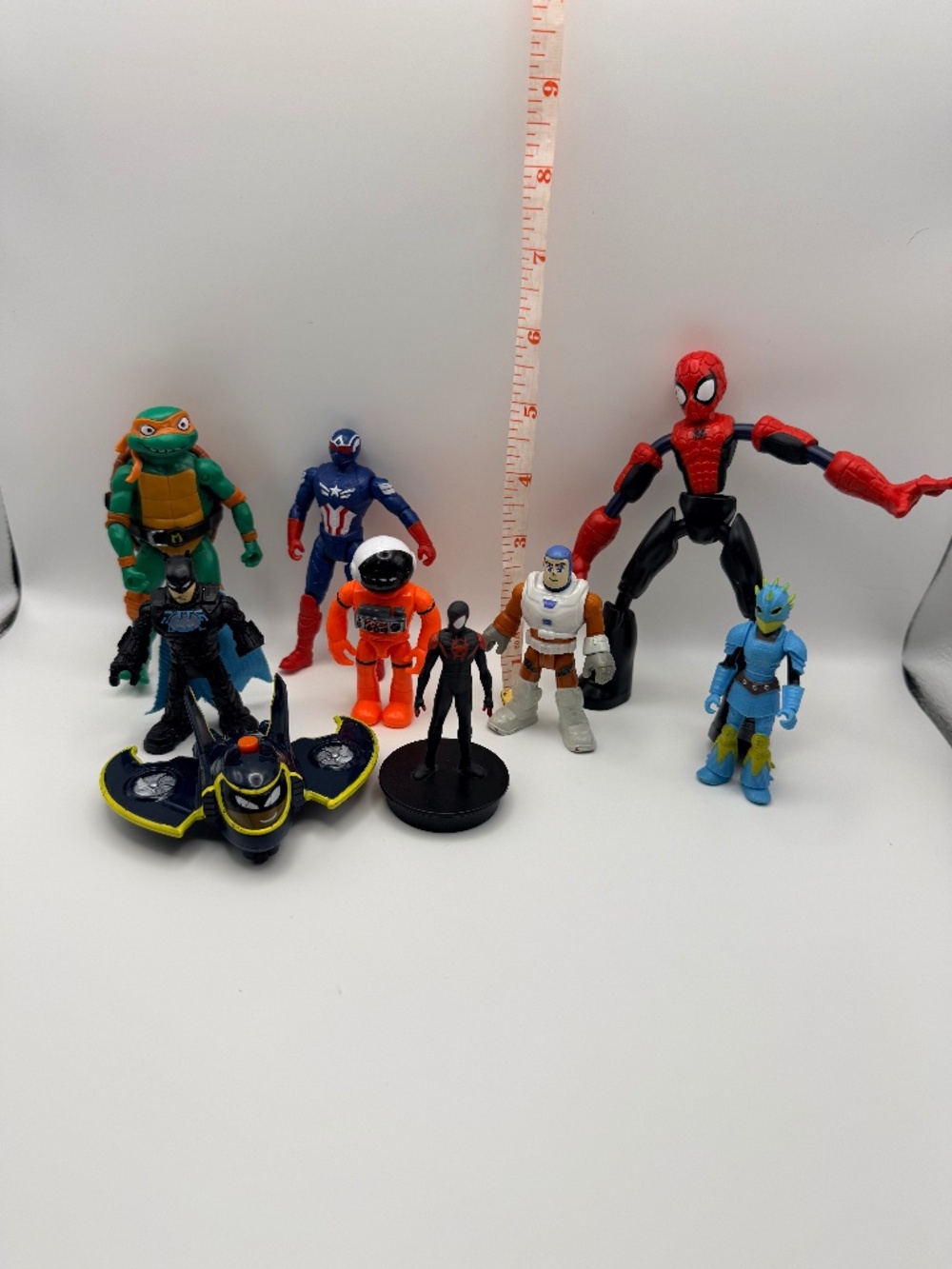 Mixed Superhero Action Figure Lot Spider-Man Batman TMNT Buzz Toy Figures